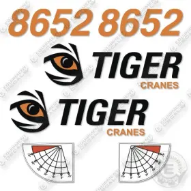 Aftermarket 8652 Fits Tiger Decal Kit Crane- 7 Year Outdoor 3m Vinyl