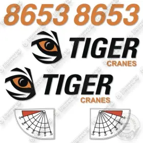 Aftermarket 8653 Fits Tiger Decal Kit Crane- 7 Year Outdoor 3m Vinyl