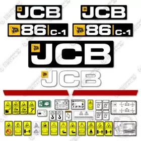 Aftermarket 86c-1 Fits Jcb Decal Kit Mini Excavator - 7 Year Outdoor 3m Vinyl