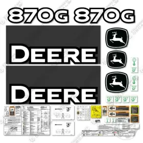 Aftermarket 870g Fits John Deere Decal Kit Motor Grader 2012 - 7 Year 3m Vinyl Aftermarket 870g Fits John Deere Decal Kit Motor Grader 2012 - 7 Year 3m Vinyl