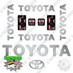 Aftermarket 8fbcu32 Fits Toyota Decal Kit Forklift - 7 Year 3m Outdoor Vinyl