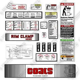 Aftermarket 9010e Fits Coats Decal Kit Tire Changer - 7 Year Outdoor 3m Vinyl