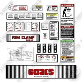 Aftermarket 9024e Fits Coats Decal Kit Tire Changer - 7 Year Outdoor 3m Vinyl