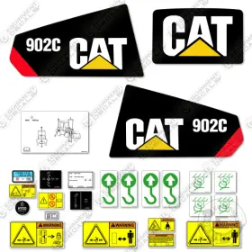 Aftermarket 902c Fits Caterpillar Decal Kit Wheel Loader Replacement Stickers - 7 Year Vinyl Aftermarket 902c Fits Caterpillar Decal Kit Wheel Loader Replacement Stickers - 7 Year Vinyl