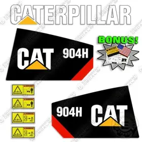 Aftermarket 904h Caterpillar Decal Kit Wheel Loader - 7yr 3m Outdoor Vinly Decals Bonus
