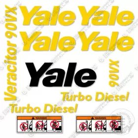 Aftermarket 90vx Fits Yale Veracitor Gdp090vx Decal Kit Forklift - 7 Year Outdoor 3m Vinyl Aftermarket 90vx Fits Yale Veracitor Gdp090vx Decal Kit Forklift - 7 Year Outdoor 3m Vinyl