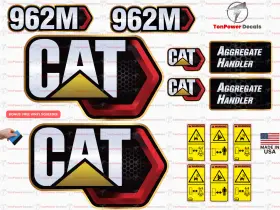 Aftermarket 962m Fits Caterpillar Wheel Loader Decal Kit - 3m Vinyl / Free Shipping