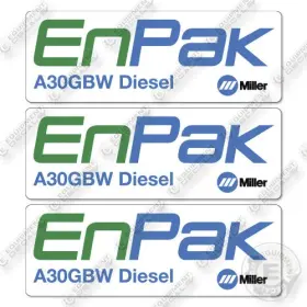 Aftermarket A30gbw Miller Enpak Decal Kit Welder -