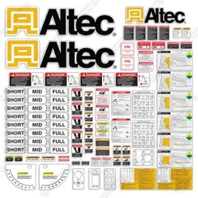 Aftermarket Ac2395b Fits Altec Decal Kit Bucket Boom Truck - Warning Stickers 7yr 3m Vinyl