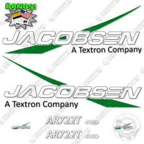 Aftermarket Ar-722t Fits Jacobsen 4wd Decal Kit Rotary Mower - 7 Year Outdoor 3m Vinyl