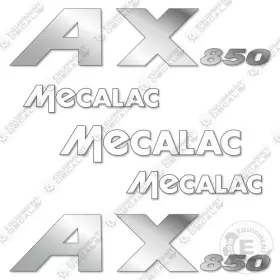 Aftermarket Ax850 Fits Mecalac Decal Kit Wheel Loader Decals - 7 Year Outdoor 3m Vinyl