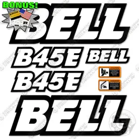 Aftermarket B-45-e Fits Bell B45e Decal Kit Articulated Dump Truck - 7 Year Outdoor 3m Vinyl