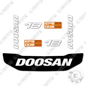 Aftermarket B18tl-7 Fits Doosan 18 Decal Kit Forklift Fork Lift - 7 Year 3m Outdoor Vinyl