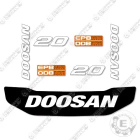Aftermarket B20t-7 Fits Doosan 20 Decal Kit Forklift Fork Lift - 7 Year 3m Outdoor Vinyl