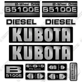 Aftermarket B5100e Fits Kubota Decal Kit Tractor - 7 Year Outdoor 3m Vinyl