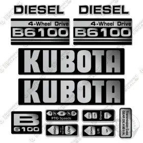 Aftermarket B6100 Fits Kubota Decal Kit Tractor - 7 Year Outdoor 3m Vinyl