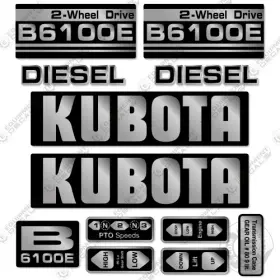 Aftermarket B6100e Fits Kubota Decal Kit Tractor - 7 Year Outdoor 3m Vinyl