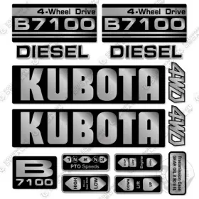 Aftermarket B7100 Fits Kubota Decal Kit Tractor - 7 Year Outdoor 3m Vinyl