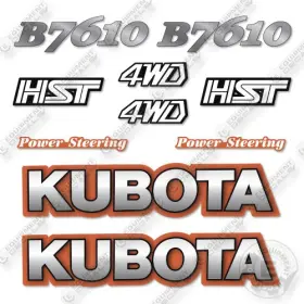 B7610 Kubota Decal Utility Tractor Kit B7610 Kubota Decal Utility Tractor Kit