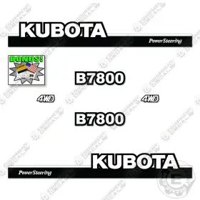 Aftermarket B7800 Fits Kubota Decal Kit Tractor - 7 Year Outdoor 3m Vinyl