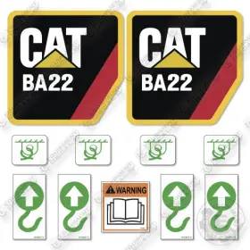 Aftermarket Ba22 Fits Caterpillar Decal Kit Angle Broom - 7 Year Outdoor 3m Vinyl