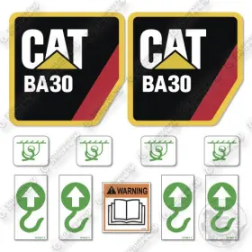 Aftermarket Ba30 Fits Caterpillar Decal Kit Angle Broom - 7 Year Outdoor 3m Vinyl