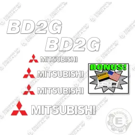 Aftermarket Bd2g Mitsubishi Dozer Decal Kit - 7 Year Outdoor 3m Vinyl Decals