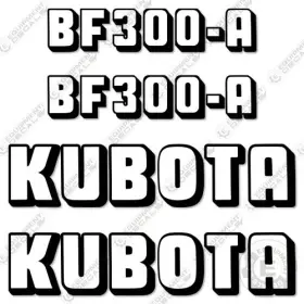 Aftermarket Bf300-a Fits Kubota Decal Kit Front End Loader Attachment - 7 Year 3m Vinyl