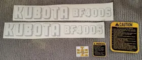 Aftermarket Bf400s Kubota Loader Decal Set - 2 Arm 3 Safety Decals Quality Reproduction