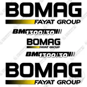 Aftermarket Bm1300 Fits Bomag Bm1300/30 Decal Kit Cold Planer - 7 Year 3m Vinyl Aftermarket Bm1300 Fits Bomag Bm1300/30 Decal Kit Cold Planer - 7 Year 3m Vinyl