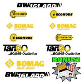 Aftermarket Bw161ado Fits Bomag Decal Kit Soil Compactor Roller - 7 Year 3m Outdoor Vinyl