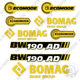 Aftermarket Bw190ad-5 Fits Bomag Decal Kit Soil Compactor Roller - 7 Year 3m Vinyl Aftermarket Bw190ad-5 Fits Bomag Decal Kit Soil Compactor Roller - 7 Year 3m Vinyl