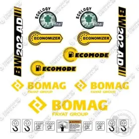 Aftermarket Bw202ad-5 Fits Bomag Decal Kit - 7 Year Outdoor 3m Vinyl Aftermarket Bw202ad-5 Fits Bomag Decal Kit - 7 Year Outdoor 3m Vinyl