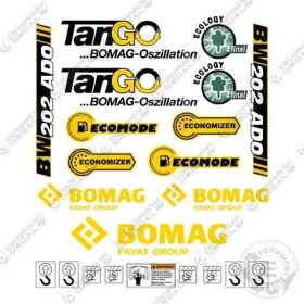 Aftermarket Bw202ado-5 Fits Bomag Decal Kit - 7 Year Outdoor 3m Vinyl Aftermarket Bw202ado-5 Fits Bomag Decal Kit - 7 Year Outdoor 3m Vinyl