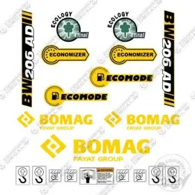 Aftermarket Bw206ad-5 Fits Bomag Decal Kit - 7 Year Outdoor 3m Vinyl Aftermarket Bw206ad-5 Fits Bomag Decal Kit - 7 Year Outdoor 3m Vinyl
