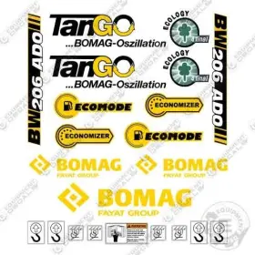 Aftermarket Bw206ado-5 Fits Bomag Decal Kit - 7 Year Outdoor 3m Vinyl Aftermarket Bw206ado-5 Fits Bomag Decal Kit - 7 Year Outdoor 3m Vinyl