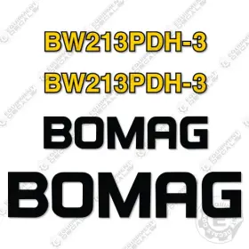 Aftermarket Bw213pdh-3 Fits Bomag Decal Kit Roller - 7 Year Outdoor 3m Vinyl Aftermarket Bw213pdh-3 Fits Bomag Decal Kit Roller - 7 Year Outdoor 3m Vinyl