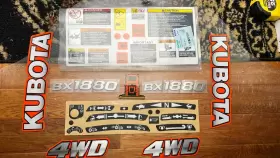 Aftermarket Bx-1880 Oem Kubota Bx 1880 Tractor Decals Kit Sticker Full Set Applicator Aftermarket Bx-1880 Oem Kubota Bx 1880 Tractor Decals Kit Sticker Full Set Applicator