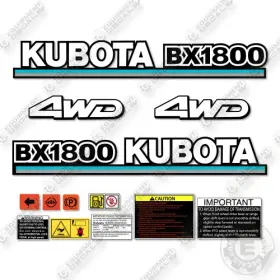 Aftermarket Bx1800 Kubota Decal Kit Tractor - Aftermarket Bx1800 Kubota Decal Kit Tractor -