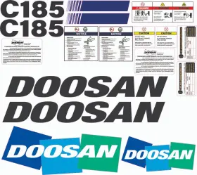 Aftermarket C185 Fits Doosan 185 Cfm Decal Kit Air Compressor Replacement