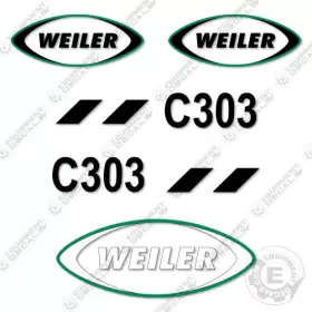 Aftermarket C303 Fits Weiler Decal Kit Roller Equipment Decals - 7 Year Outdoor 3m Vinyl Aftermarket C303 Fits Weiler Decal Kit Roller Equipment Decals - 7 Year Outdoor 3m Vinyl