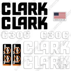 Aftermarket C30c Fits Clark Decal Kit Forklift - 7 Year Outdoor 3m Vinyl