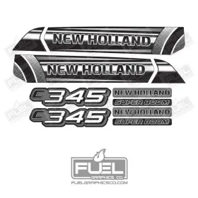 Aftermarket C345 Nh Premium Tractor 10 Piece Custom Vinyl Decal Set