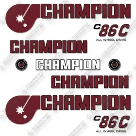 Aftermarket C86c Fits Champion Decal Kit Motor Grader- 7 Year Outdoor 3m Vinyl