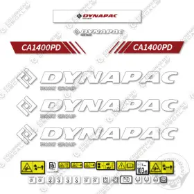 Aftermarket Ca1400pd Fits Dynapac Decal Kit Roller - 7 Year Outdoor 3m Vinyl