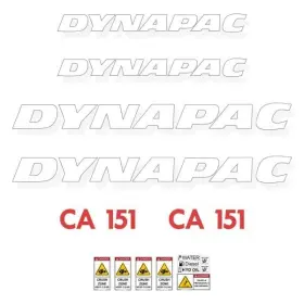 Aftermarket Ca151 Dynapac Decal Kit - Stickers For Roller