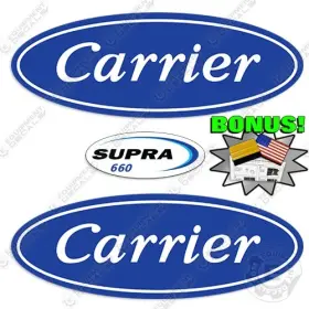 Aftermarket Car-sup-660 Fits Carrier Supra 660 Decal Kit Refrigeration Unit 7yr 3m Outdoor Vinyl Bonus