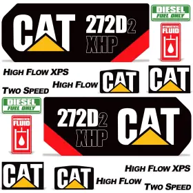 Aftermarket Cat-272d2 Xhp Complete Decal Kit Fits Cat 272d2 Hxp Skid Steer 272 D2 High Flow Loader 7y Sticker Wrap Aftermarket Cat-272d2 Xhp Complete Decal Kit Fits Cat 272d2 Hxp Skid Steer 272 D2 High Flow Loader 7y Sticker Wrap