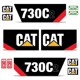 Aftermarket Cat-730c2 Decal Kit Fits Cat 730c2 Articulated Dump Truck C2 Stickers 7y Vinyl Free Ship