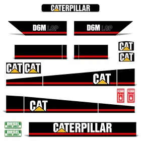 Aftermarket Cat-d6mlgp Decal Kit Fits Cat D6m Lgp Bulldozer Stickers 7y Dozer Vinyl Bonus Free Ship